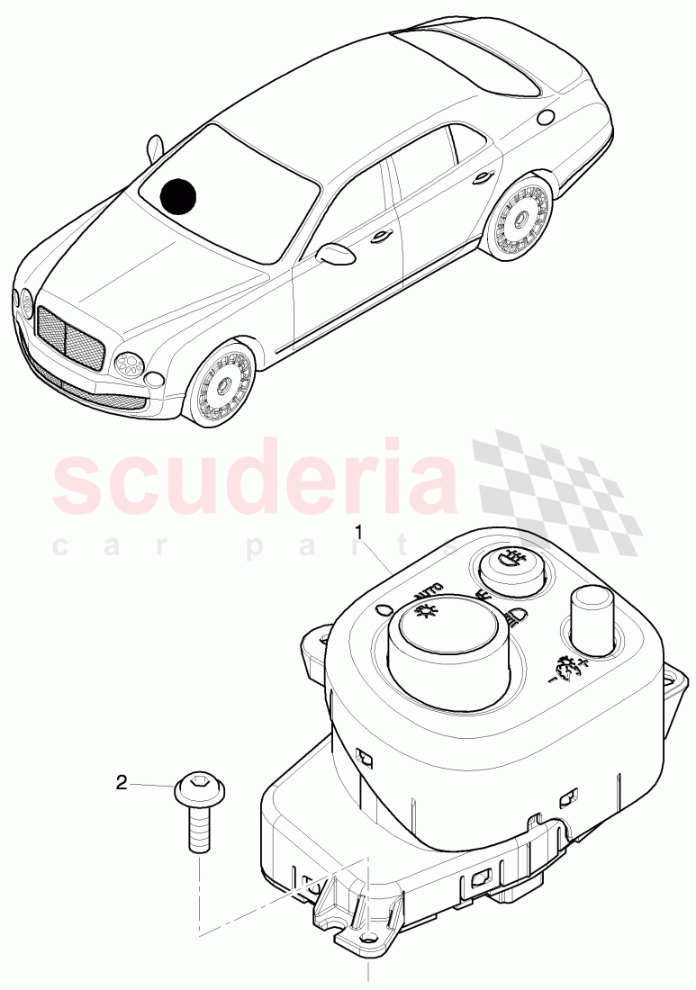 switch for driving headlights of Bentley Bentley Mulsanne (2010+)