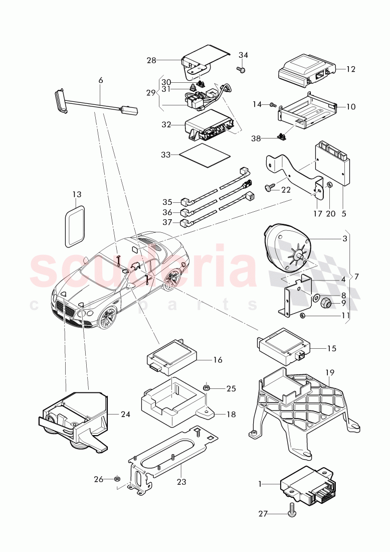 anti-theft alarm system of Bentley Bentley Continental Supersports Convertible (2017+)