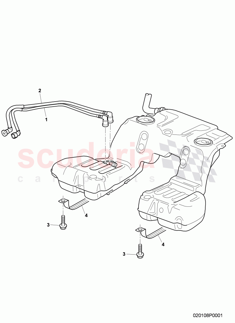 fuel line, bracket for fuel, tank, D - MJ 2011>> - MJ 2011 of Bentley Bentley Continental Flying Spur (2006-2012)