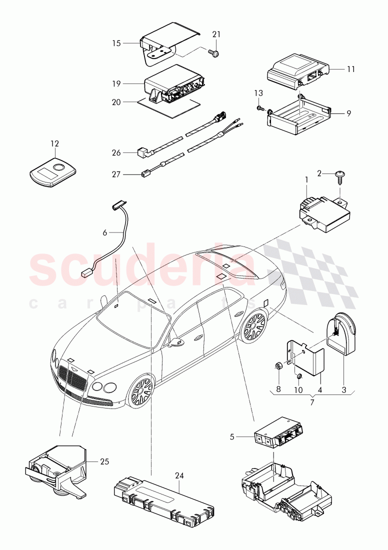 anti-theft alarm system, D >> - MJ 2014 of Bentley Bentley Continental Flying Spur (2013+)