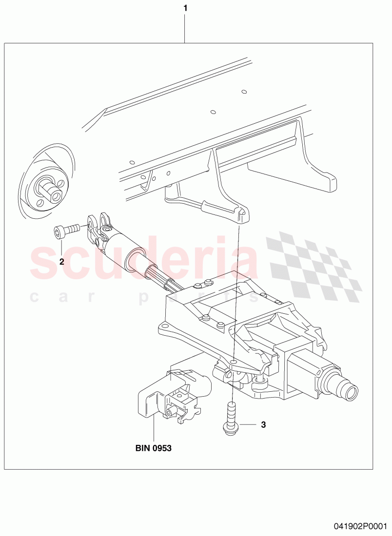 steering column, F 3W-5-026 890>>, F ZA-A-062 484>> of Bentley Bentley Continental Flying Spur (2006-2012)