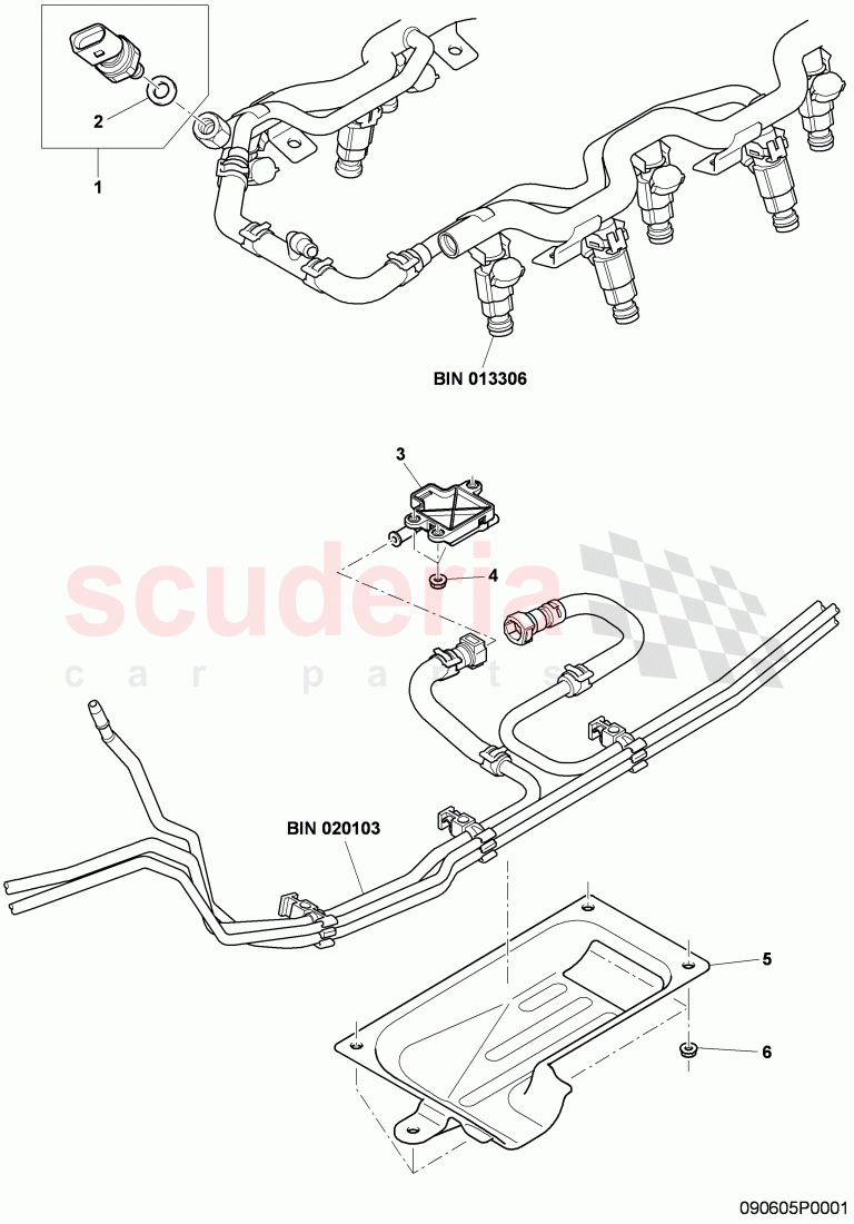 Sensor fuer Kraftstoffmischung, mit Halter, pressure sensor, D - MJ 2011>> of Bentley Bentley Continental Flying Spur (2006-2012)