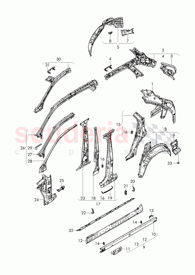 side panel, inner of Bentley Bentley Bentayga (2015+)