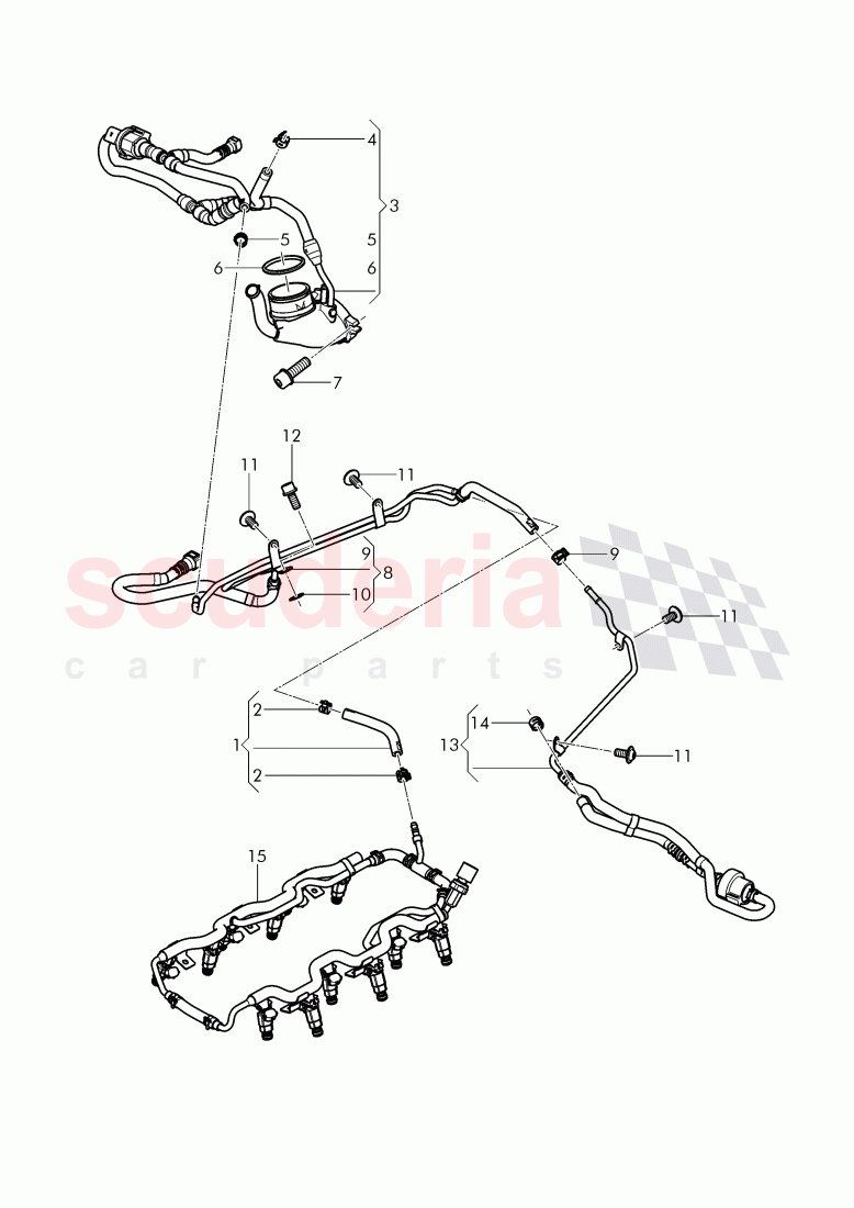 Fuel supply line, valve for charcoal, cannister, Engine bay, D - MJ 2016>> of Bentley Bentley Continental GT (2011-2018)