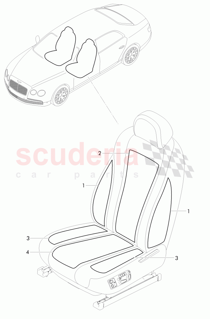 seat, heater of Bentley Bentley Continental Flying Spur (2013+)