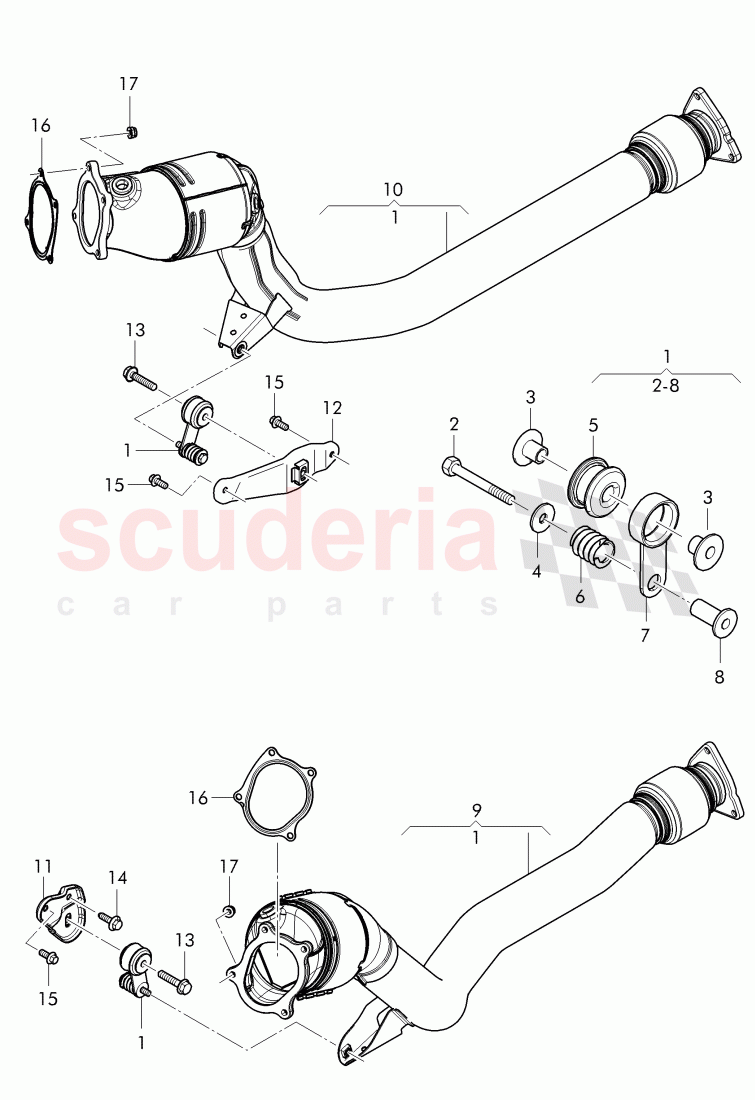 exhaust pipe with catalyst of Bentley Bentley Continental Supersports (2017+)