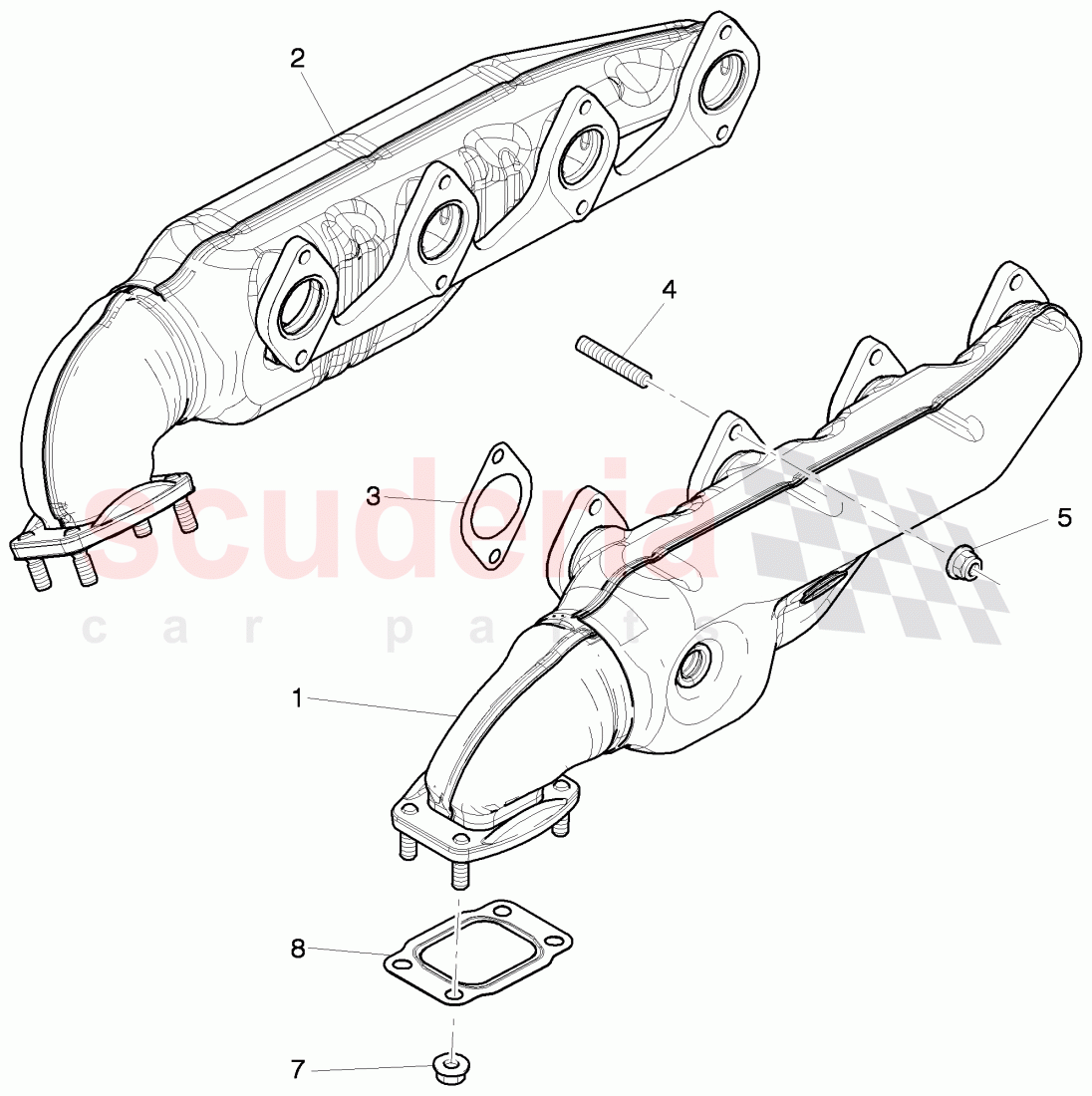 exhaust manifold of Bentley Bentley Mulsanne (2010+)