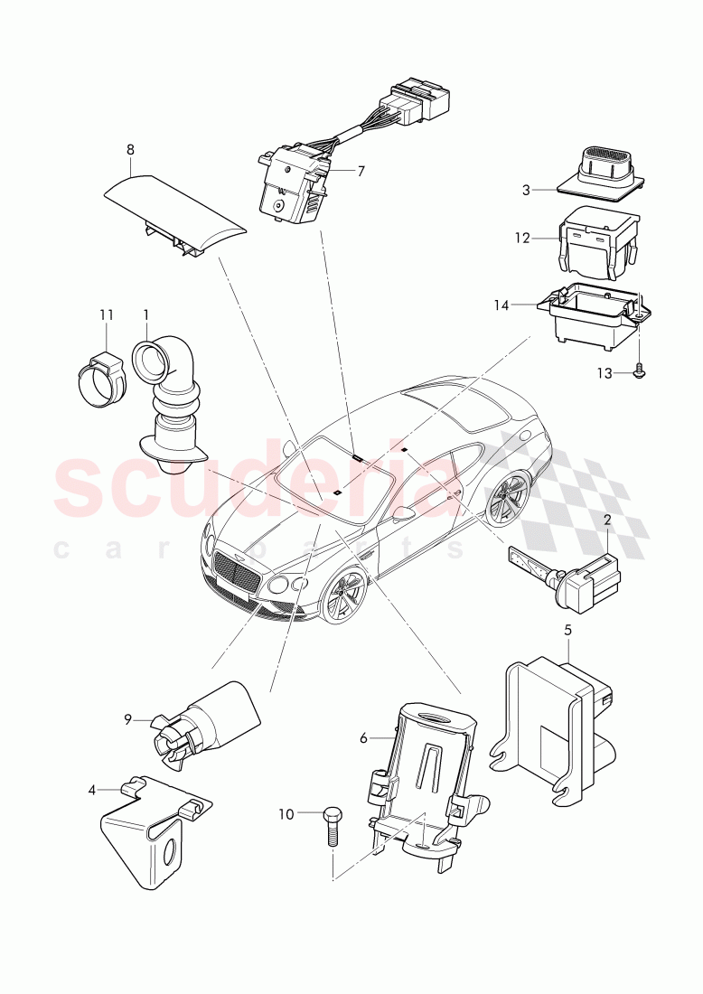 air conditioner, additional equipment of Bentley Bentley Continental GT (2011-2018)