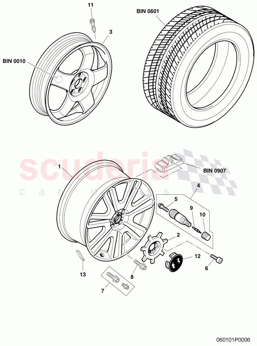 alloy wheel, Diamond, F 3W-7-040 371>> of Bentley Bentley Continental GT (2003-2010)