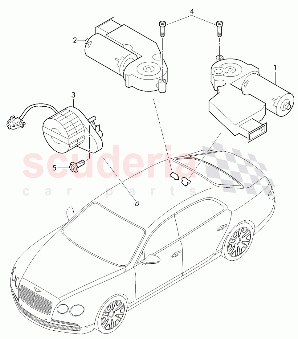 sliding roof motor of Bentley Bentley Continental Flying Spur (2013+)