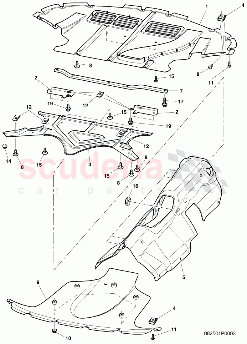 damping pan, underbody lining of Bentley Bentley Continental GTC (2006-2010)