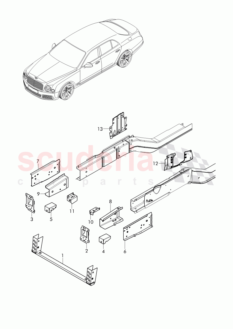 floor assembly, D - MJ 2017>> of Bentley Bentley Mulsanne (2010+)