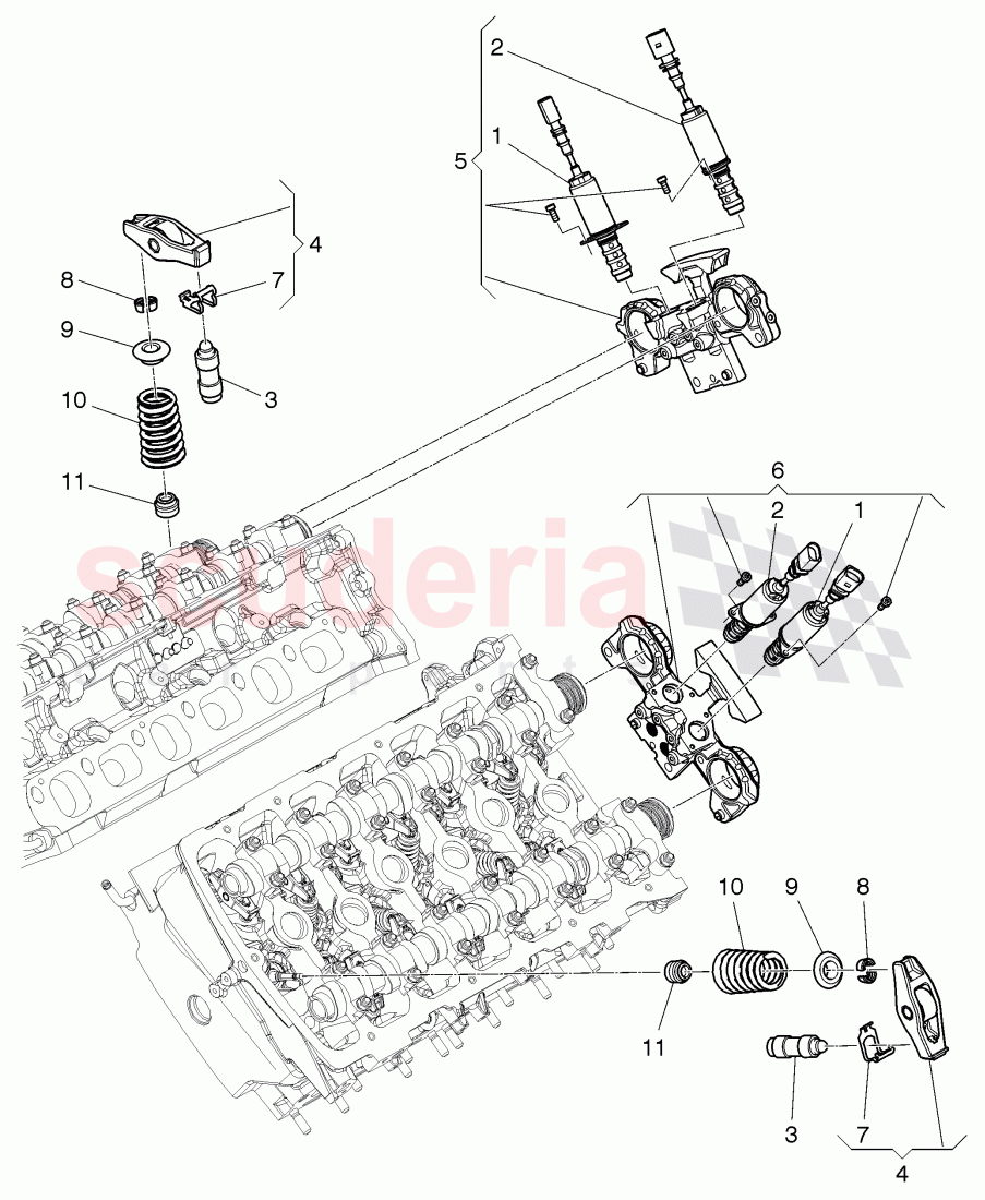 camshaft adjuster unit, cam follower of Bentley Bentley Continental Supersports (2009-2011)