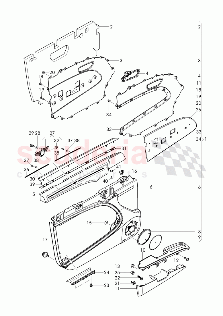 door trim panels, D - MJ 2016>> - MJ 2016 of Bentley Bentley Mulsanne (2010+)