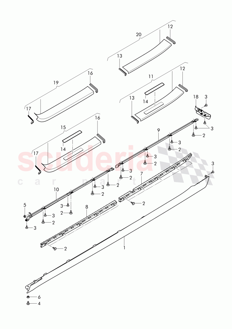 sill panel trim, scuff plate - sill panel, D - MJ 2017>> of Bentley Bentley Continental Flying Spur (2013+)