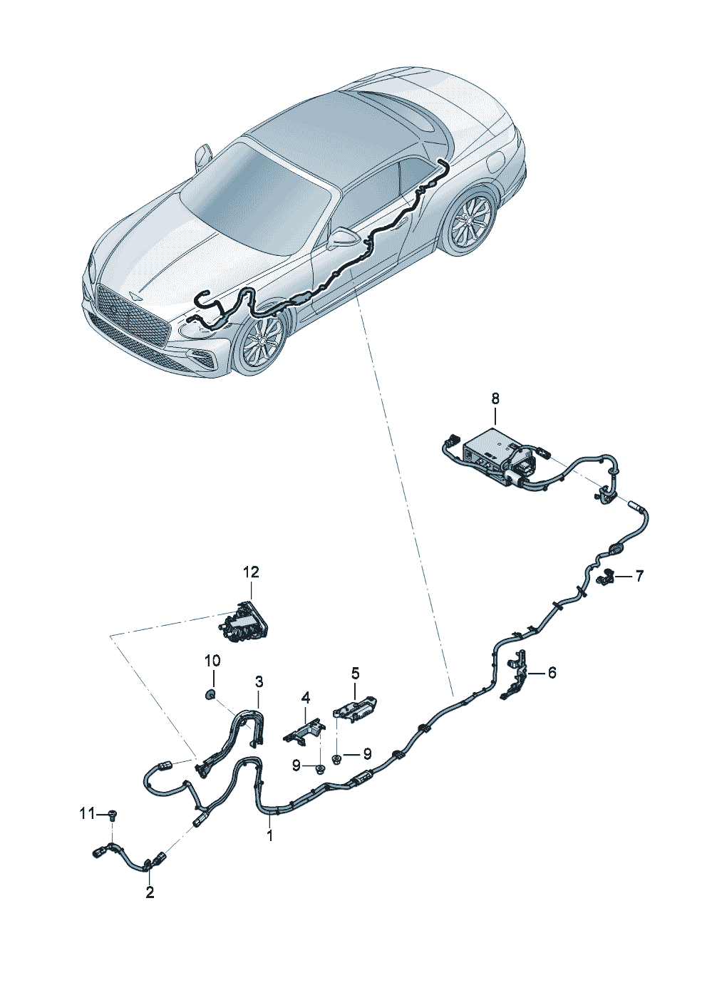 High-voltage cable for high-
voltage heating (PTC) of Bentley Bentley Continental GT Convertible (2025)