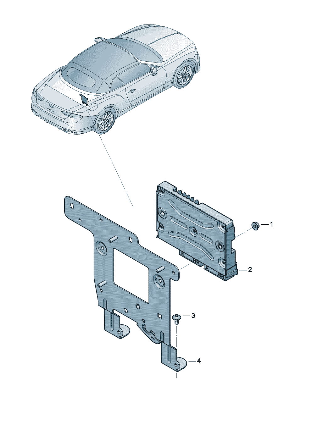 Diagnosis interface for
data bus (Gateway) of Bentley Bentley Continental GT Convertible (2025)