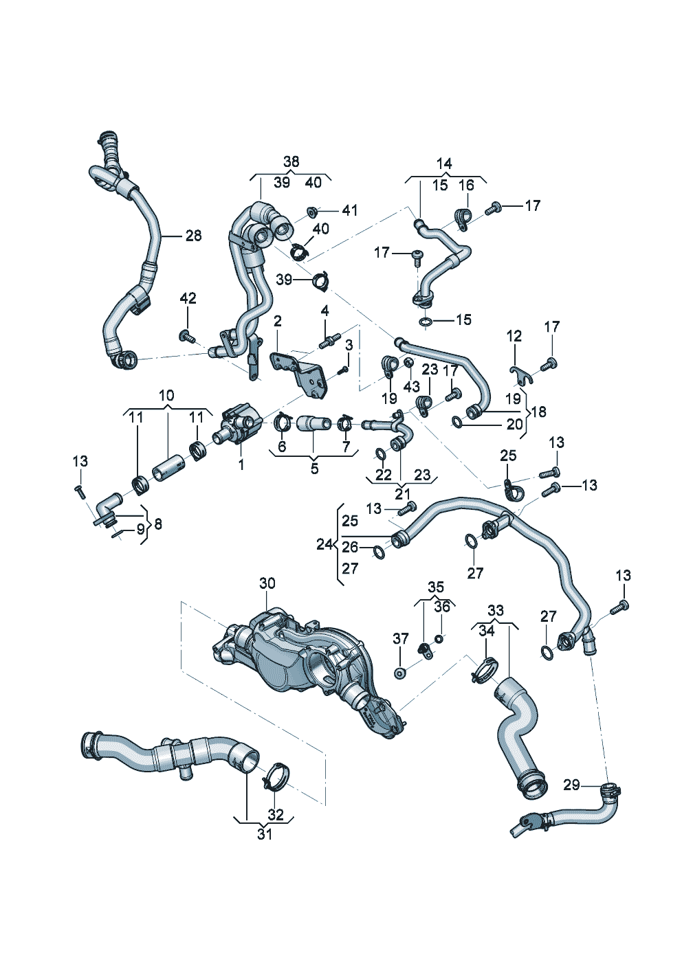 Coolant hoses and
pipes
Engine of Bentley Bentley Continental GT Convertible (2025)