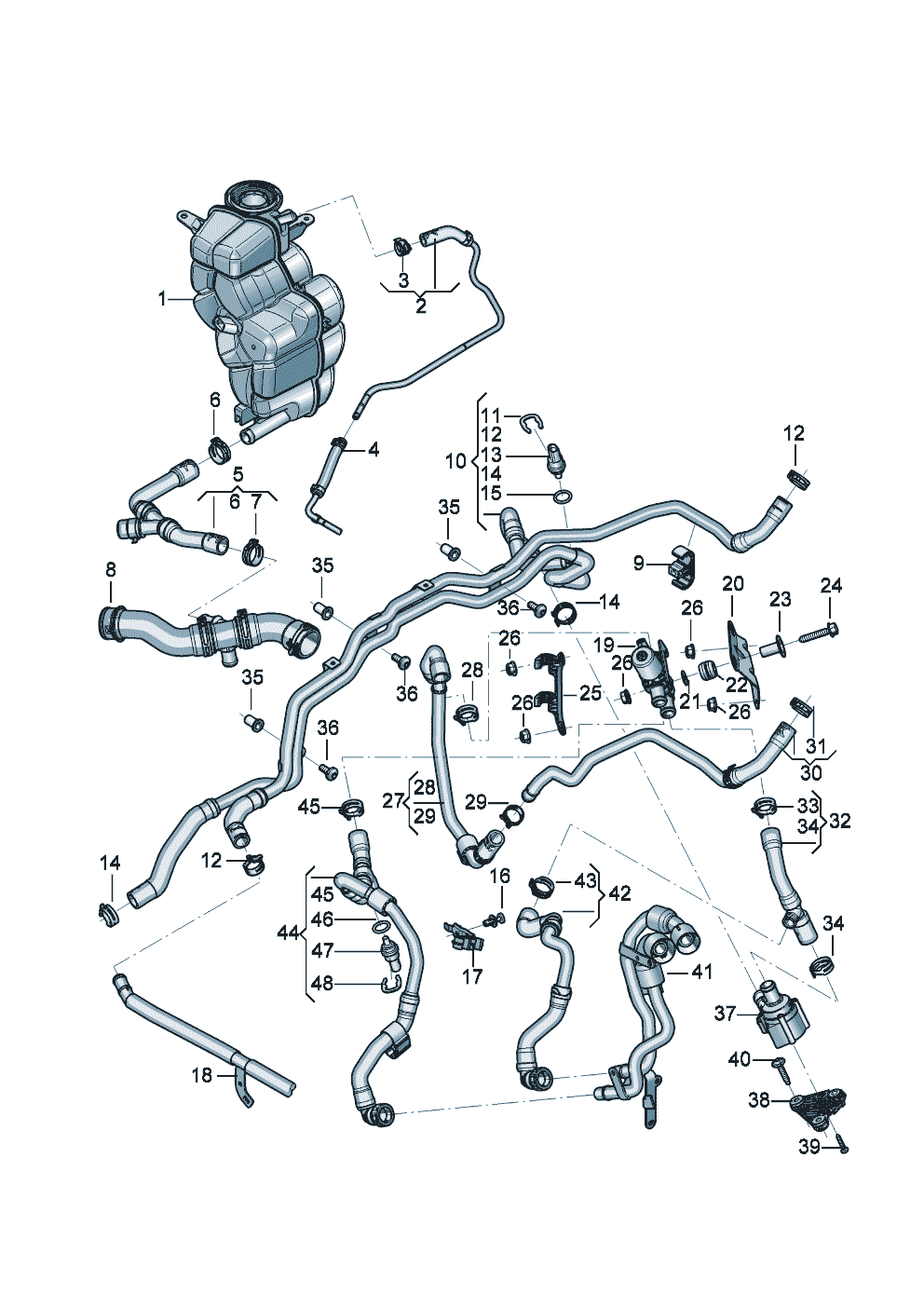 Coolant hoses and
pipes
Engine bay of Bentley Bentley Continental GT Convertible (2025)