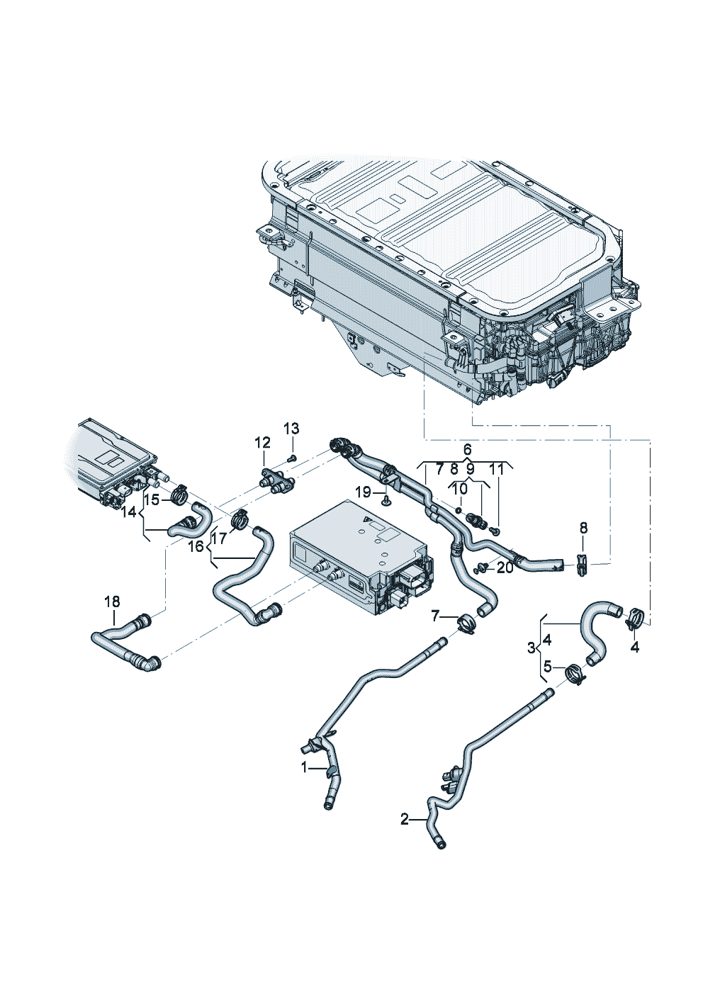 Coolant cooling system
For vehicles with
hybrid drive
Underbody
Luggage compartment tray of Bentley Bentley Continental GT Convertible (2025)