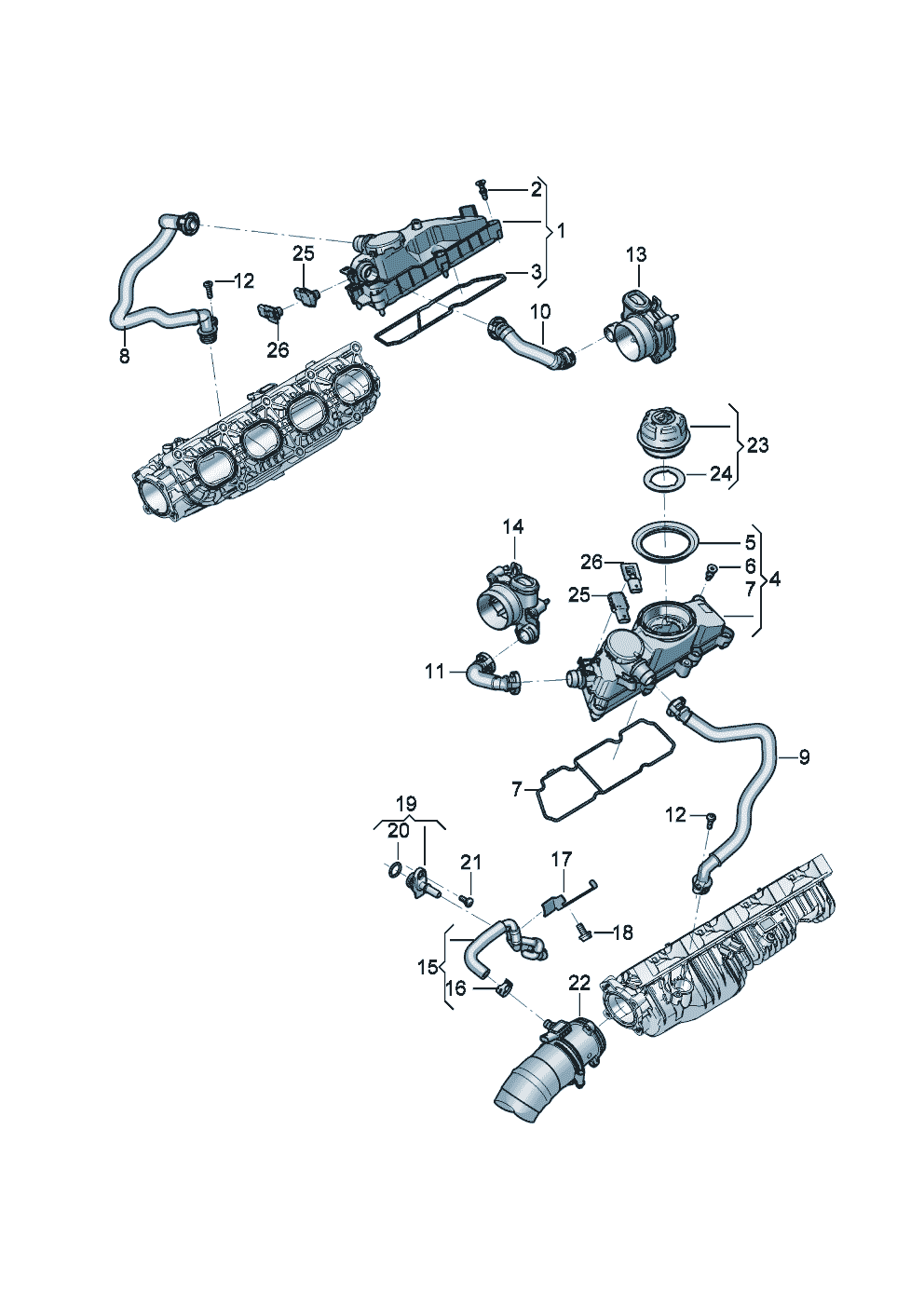 Crankcase housing ventilation
oil separator
End cap of Bentley Bentley Continental GT Convertible (2025)