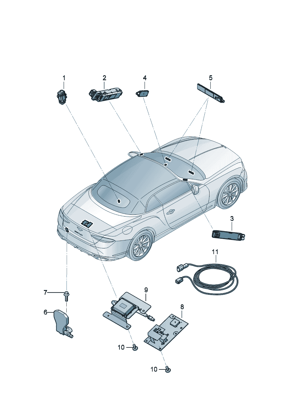 Aerial
Infotainment system of Bentley Bentley Continental GT Convertible (2025)