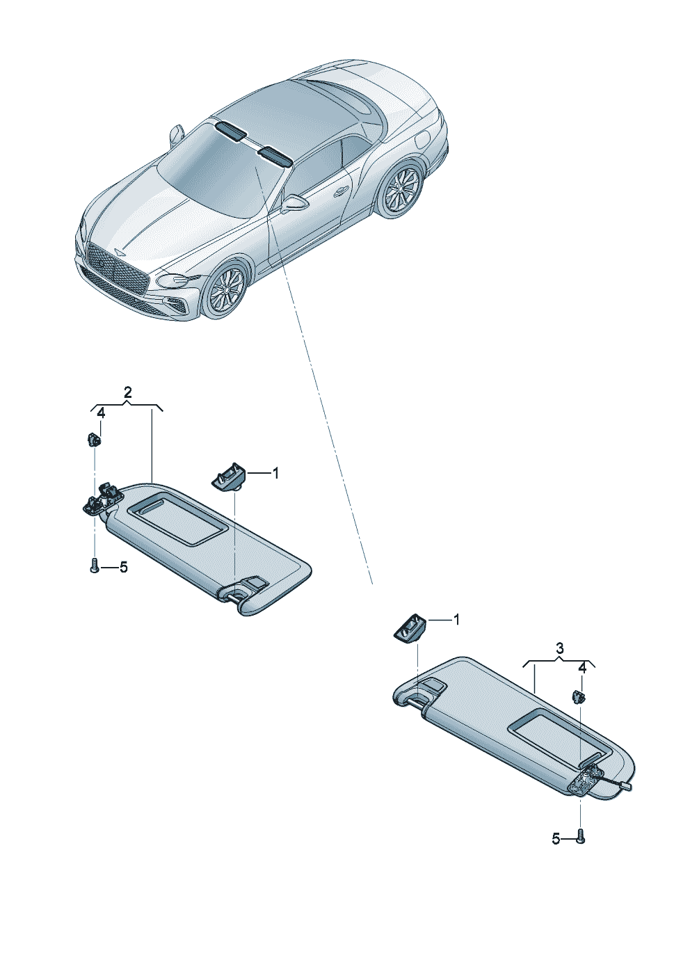 Sun visor of Bentley Bentley Continental GT Convertible (2025)