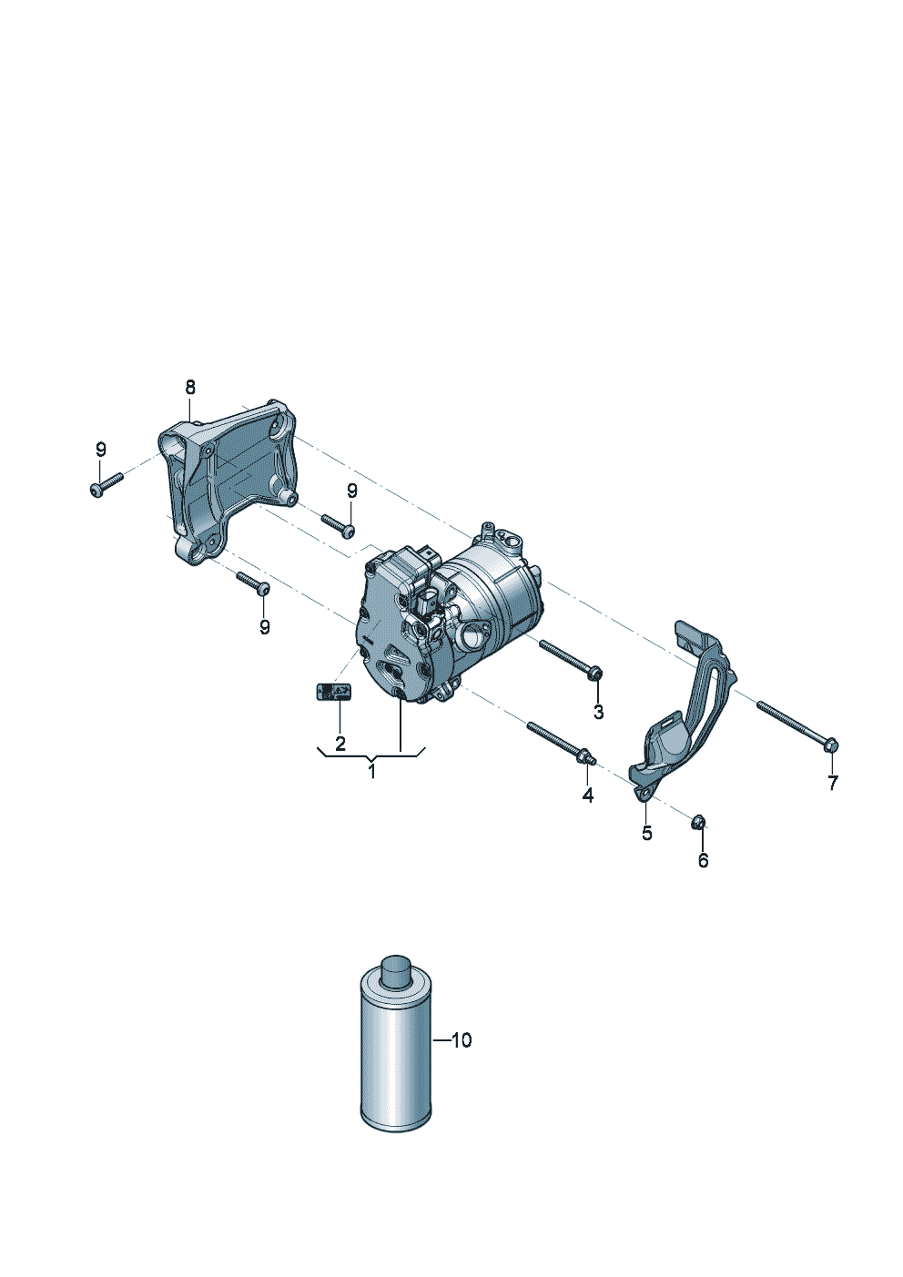 Electric A/C compressor
Attachment parts for A/C
compressor of Bentley Bentley Continental GT (2017) 