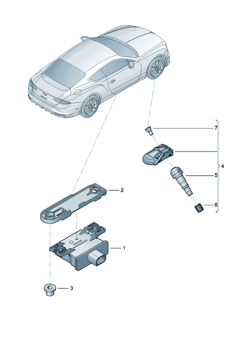 tyre pressure control system of Bentley Bentley Continental GT (2017)