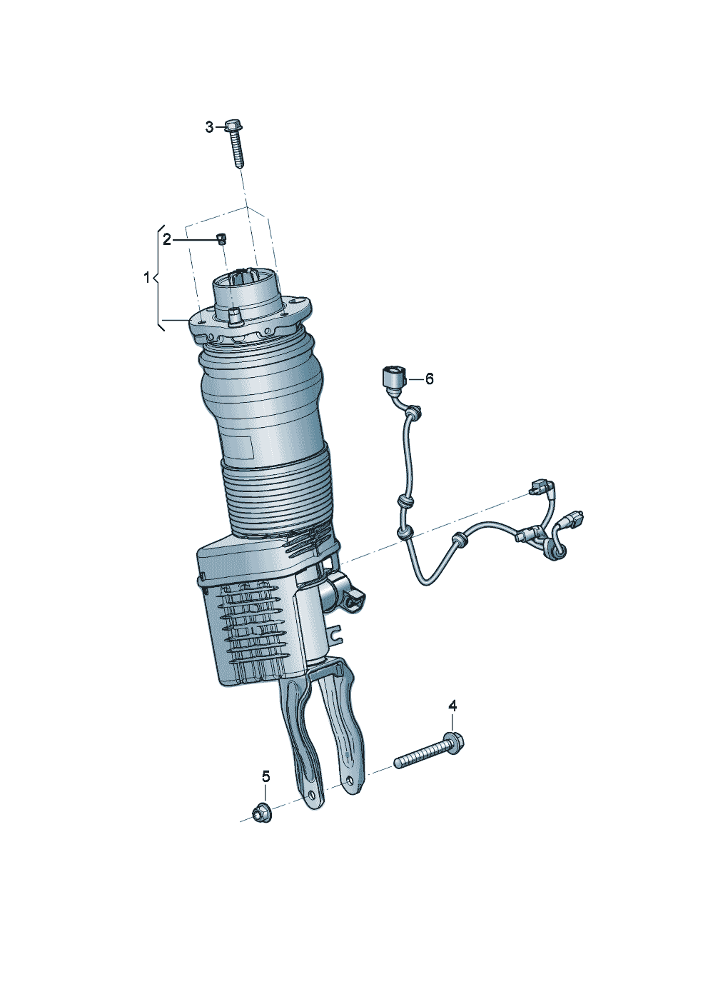 Suspension strut, complete of Bentley Bentley Continental GT (2017)