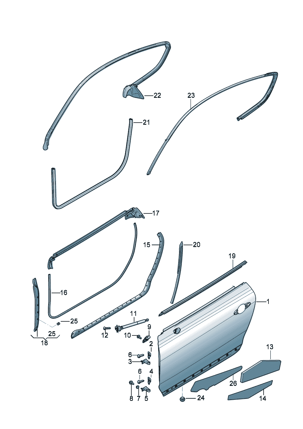 Door
Window aperture seal
Door seal of Bentley Bentley Continental GT (2017) 