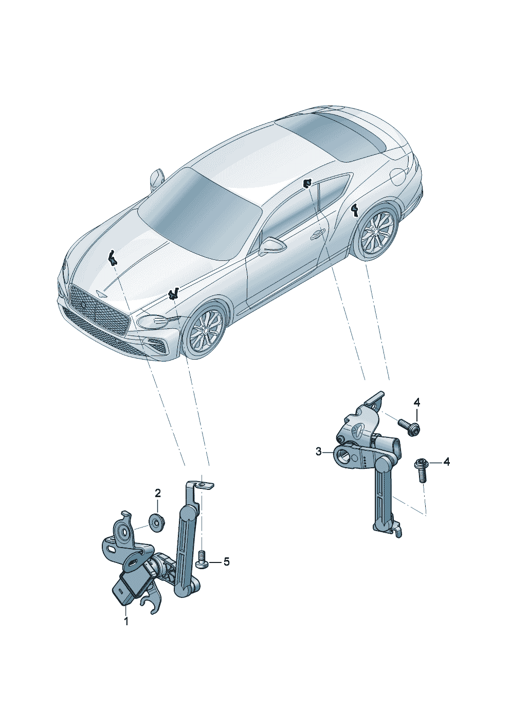 Sensor for headlight range
control of Bentley Bentley Continental GT (2017) 