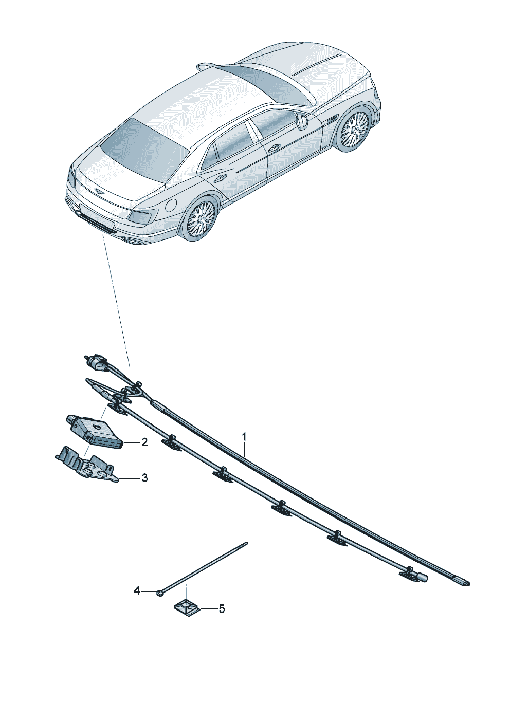 for vehicles with sensor-
controlled opening of boot lid of Bentley Bentley Continental Flying Spur (2025) 