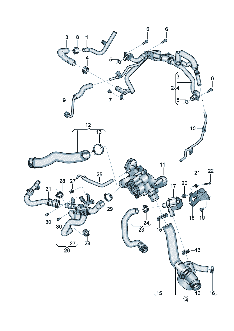 Coolant hoses and
pipes
Engine of Bentley Bentley Continental Flying Spur (2025) 