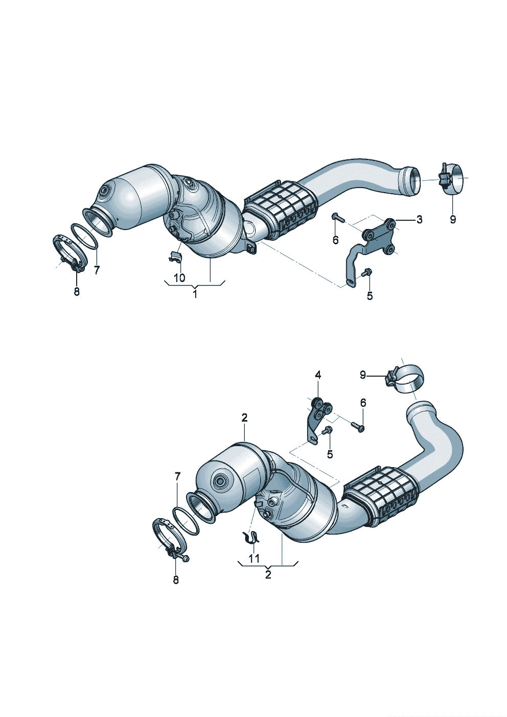 Exhaust pipe with catalyst
and particulate filter
Retainer for exhaust pipe of Bentley Bentley Continental Flying Spur (2025) 