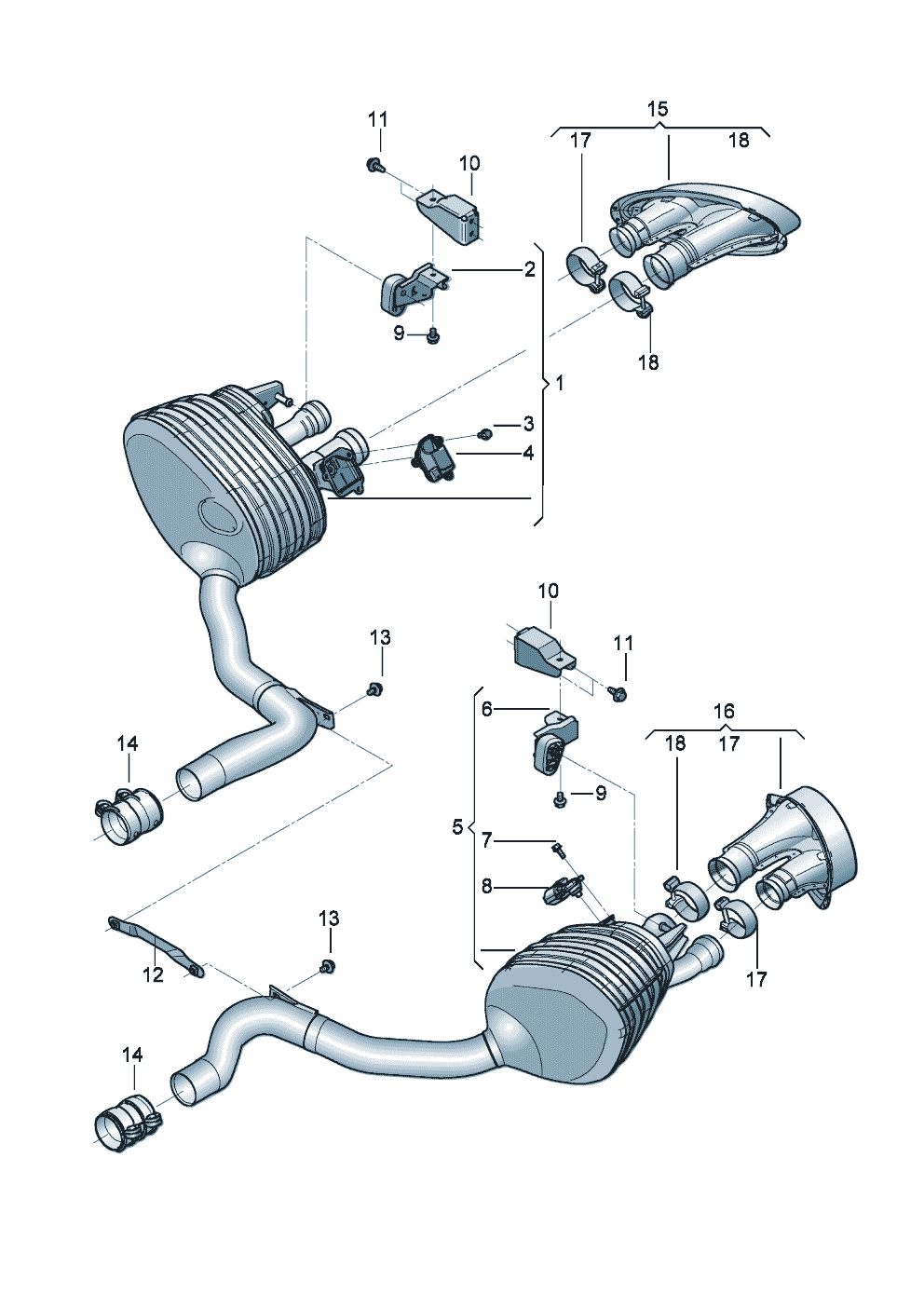 Rear silencer with
exhaust flap
Trim for exhaust tail pipe
D -    MJ 2023>> of Bentley Bentley Continental Flying Spur (2025) 