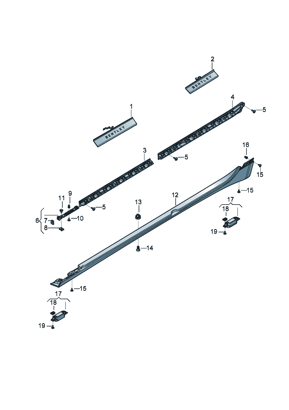 Trim for side section-
sill of Bentley Bentley Continental Flying Spur (2025) 