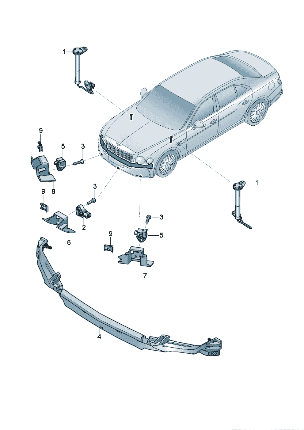 Pedestrian protection of Bentley Bentley Continental Flying Spur (2025) 