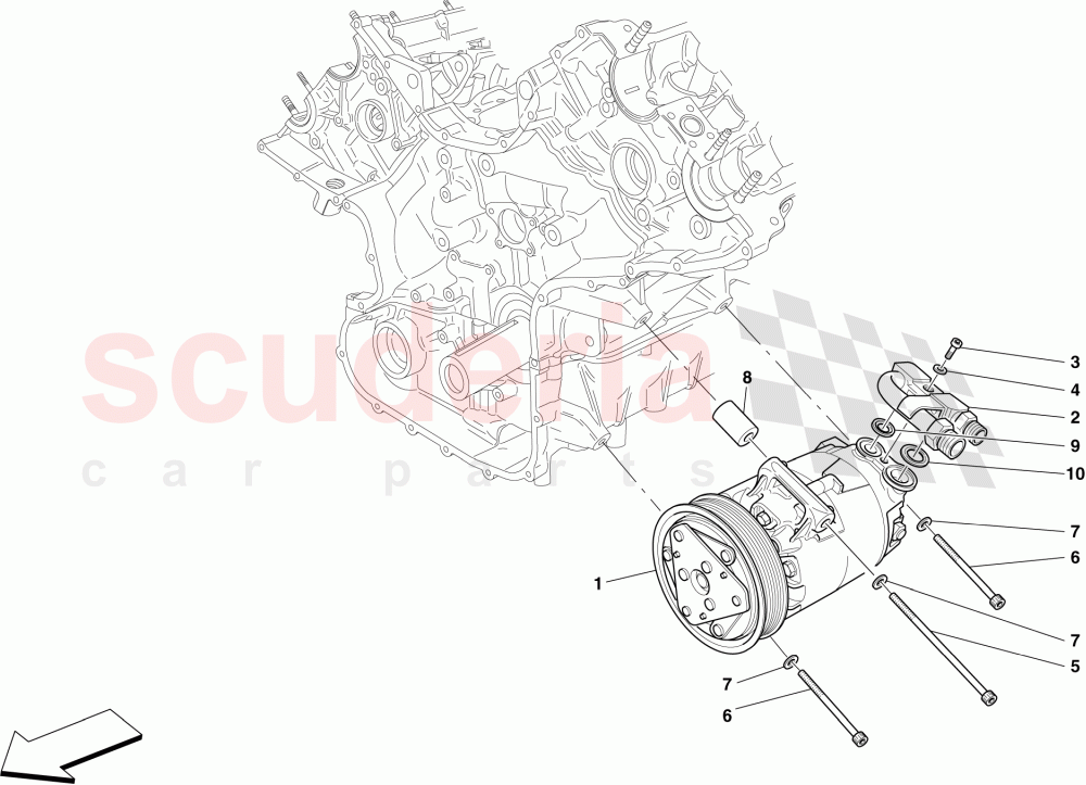 AC SYSTEM COMPRESSOR of Ferrari Ferrari 430 Coupe