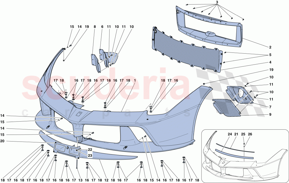 FRONT BUMPER of Ferrari Ferrari LaFerrari Aperta