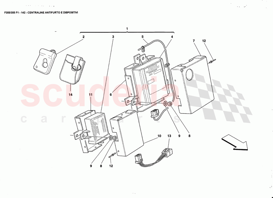 ANTI-THEFT ELECTRICAL BOARDS and DEVICES of Ferrari Ferrari 355 (5.2 Motronic)