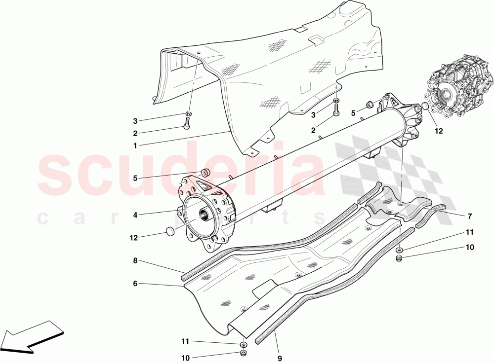 ENGINE/GEARBOX CONNECTOR PIPE AND INSULATION of Ferrari Ferrari 599 GTO