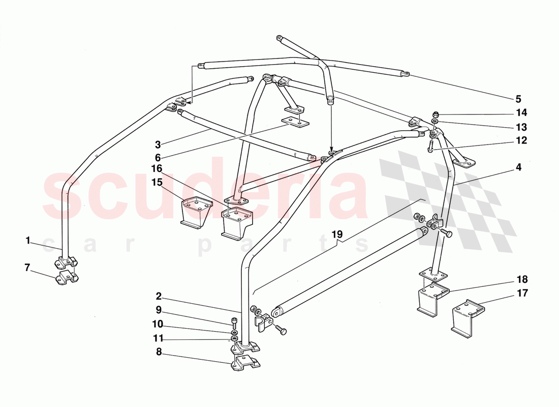 Roll Bar of Ferrari Ferrari 348 Challenge (1995)