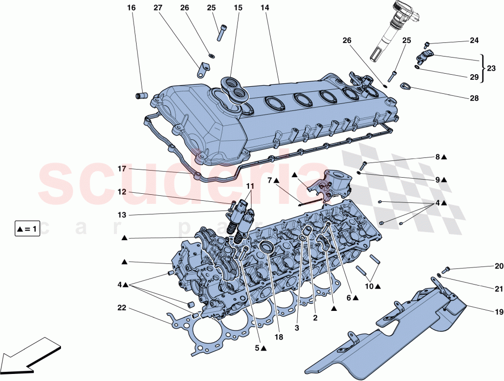 LEFT HAND CYLINDER HEAD of Ferrari Ferrari GTC4Lusso