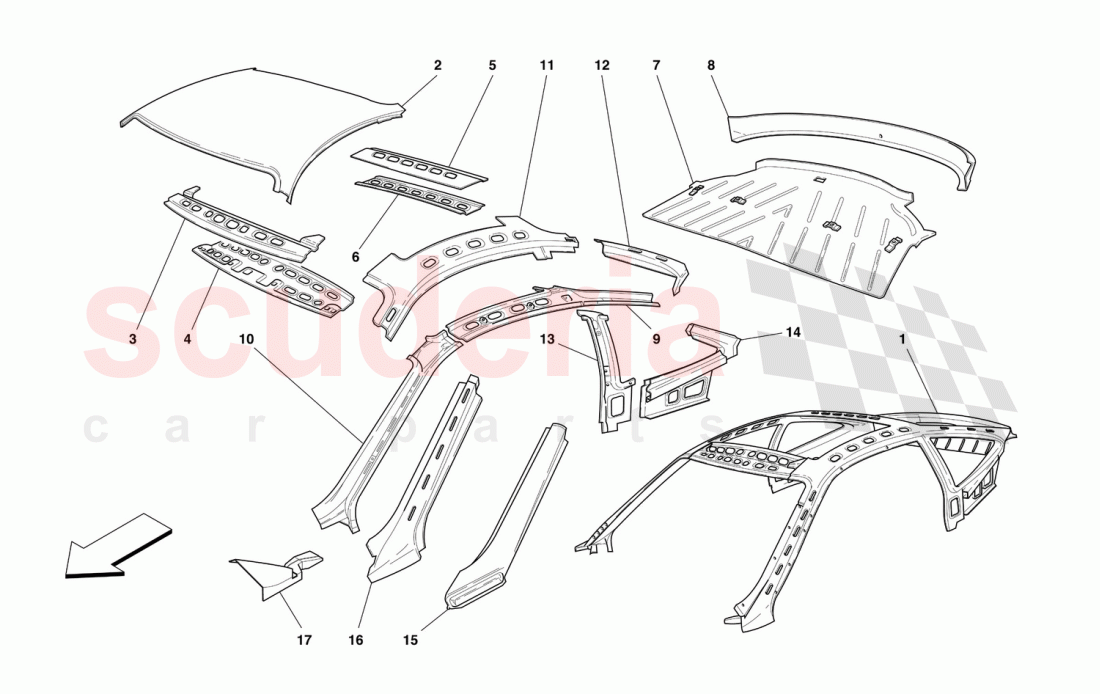 BODY - ROOF of Ferrari Ferrari 550 Maranello