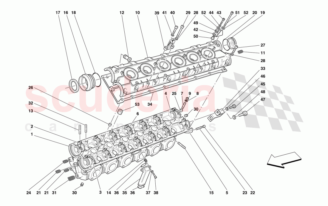 L.H. CYLINDER HEAD of Ferrari Ferrari 550 Barchetta