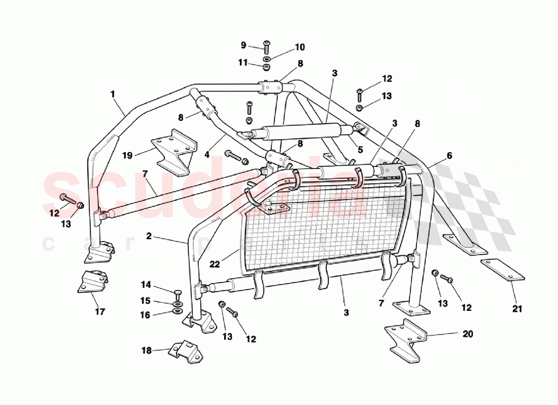 Roll Bar of Ferrari Ferrari 355 Challenge (1996)