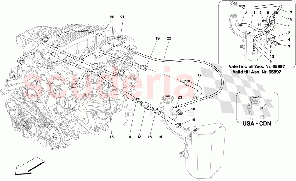 BLOW-BY SYSTEM of Ferrari Ferrari 612 Scaglietti