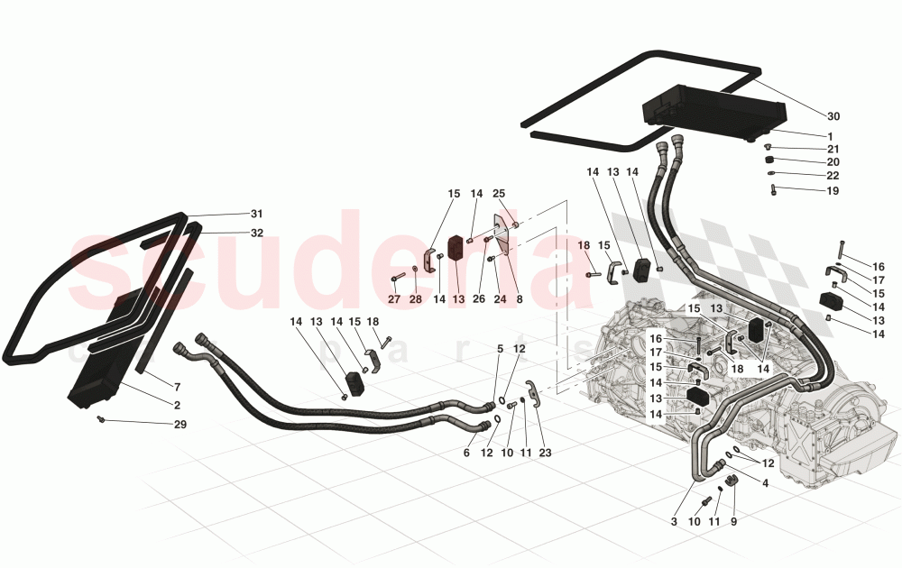 GEARBOX OIL COOLING SYSTEM of Ferrari Ferrari LaFerrari