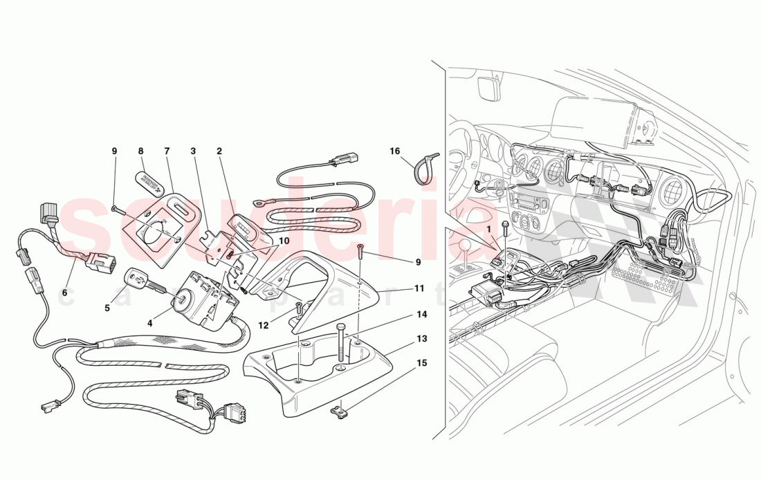 PASSENGER AIR-BAG EXCLUSION KIT of Ferrari Ferrari 360 Spider